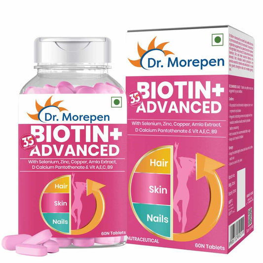 Dr. Morepen Biotin+ Advanced for Hair, Skin & Nails