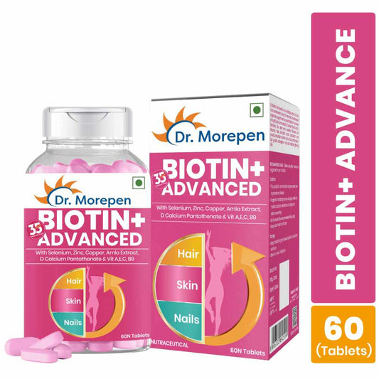 Dr. Morepen Biotin+ Advanced for Hair, Skin & Nails