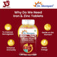 Dr. Morepen Iron & Zinc with Vitamin C & B12 | Energy Boost