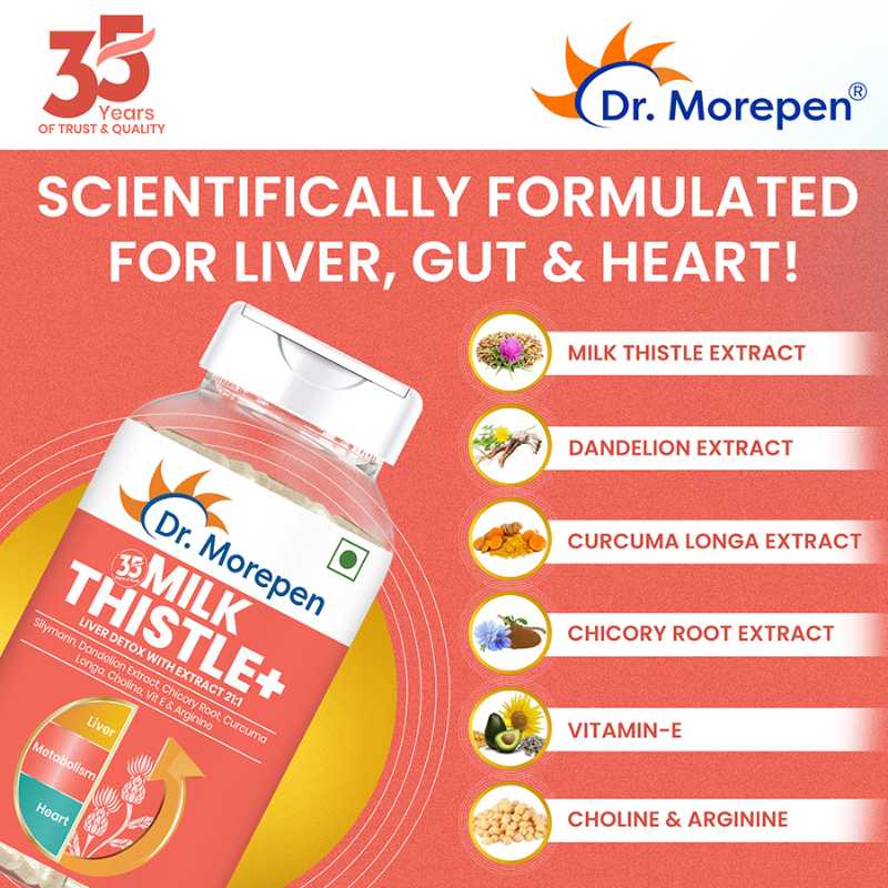 Dr. Morepen Milk Thistle+ Liver Detox & Protection