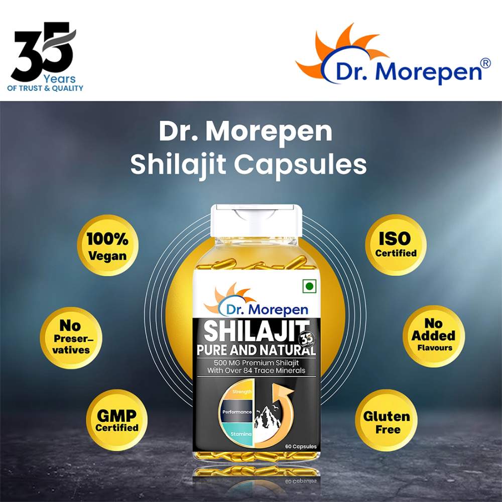 Dr. Morepen Shilajit Capsules for Strength & Stamina