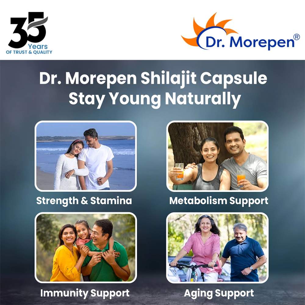 Dr. Morepen Shilajit Capsules for Strength & Stamina