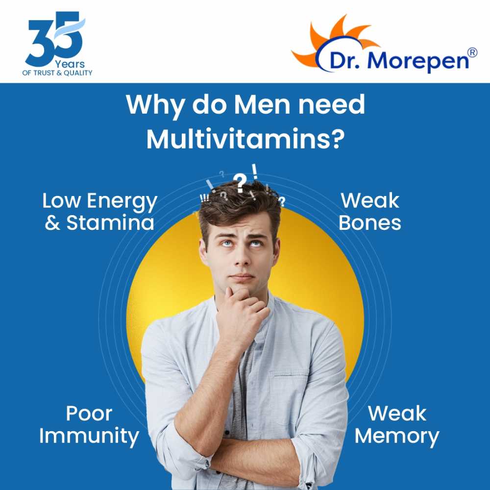 Dr. Morepen Men’s Multivitamin + Omega 3 Fish Oil Combo
