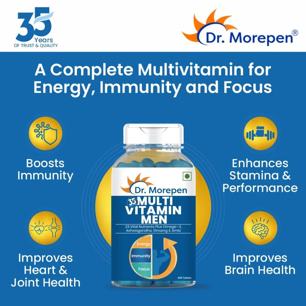 Dr. Morepen Multivitamin Men | Energy & Immunity Booster