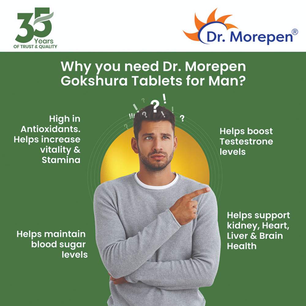 Dr. Morepen Gokshura 1000mg for Energy & Stamina