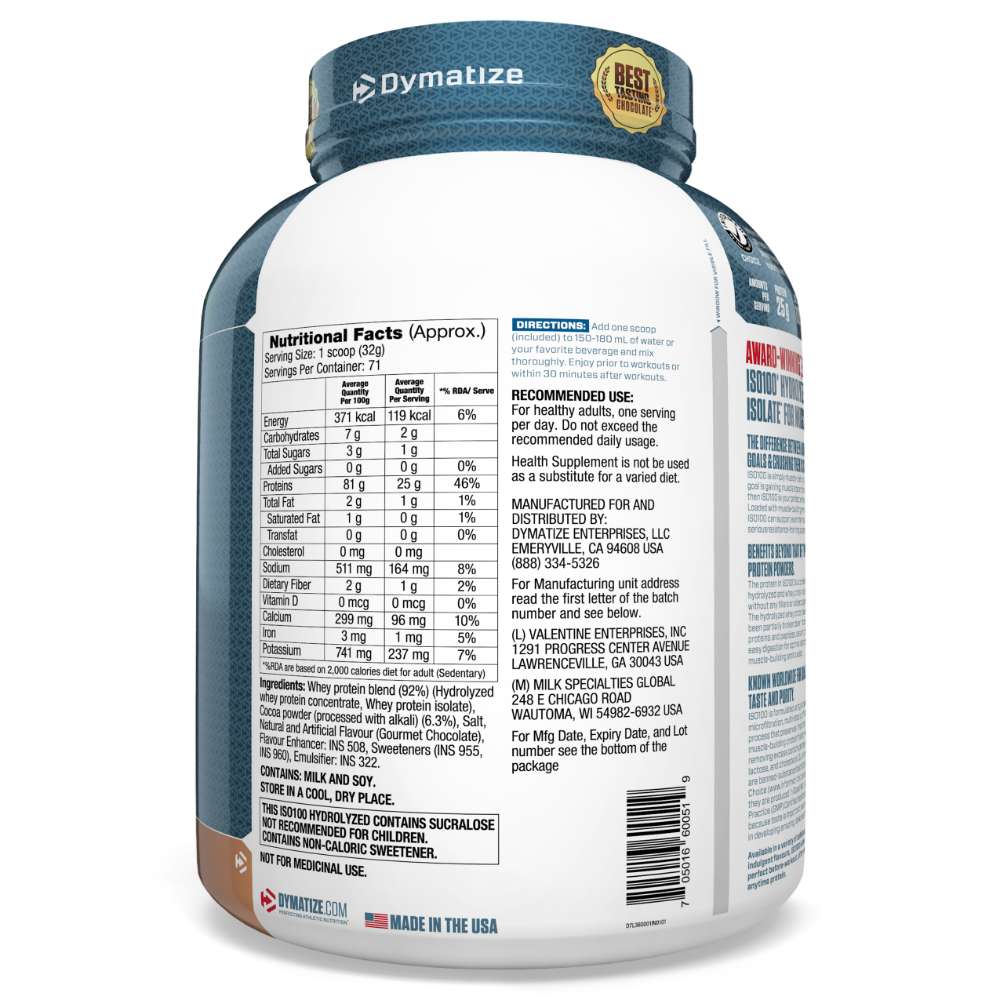 Dymatize ISO 100 Hydrolyzed Whey Protein | Fast Absorption