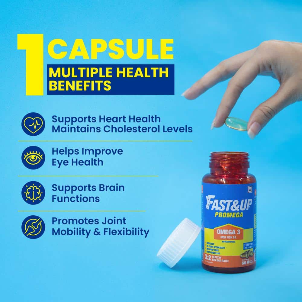 Fast&Up Promega Omega 3 - High EPA:DHA Burpless Fish Oil