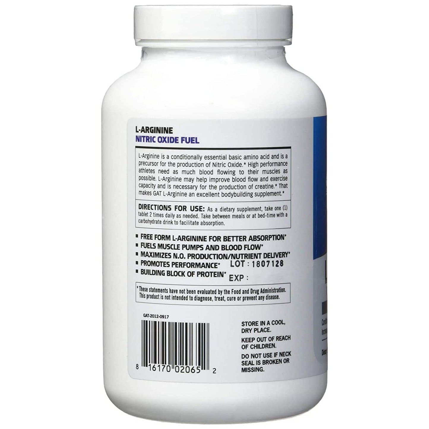 GAT L-Arginine – Boost Nitric Oxide & Muscle Pumps