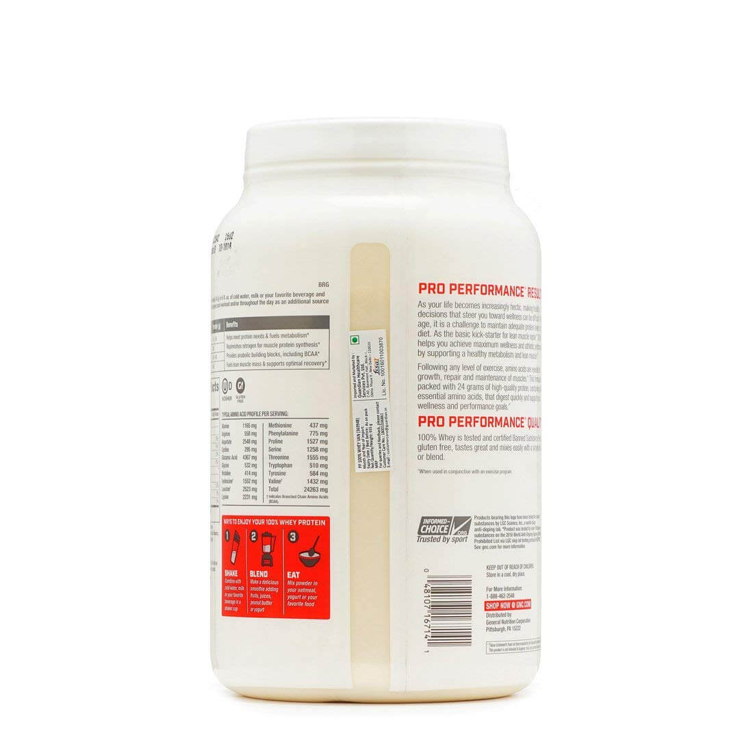 GNC Pro Performance 100% Whey Protein | Muscle Growth & Recovery