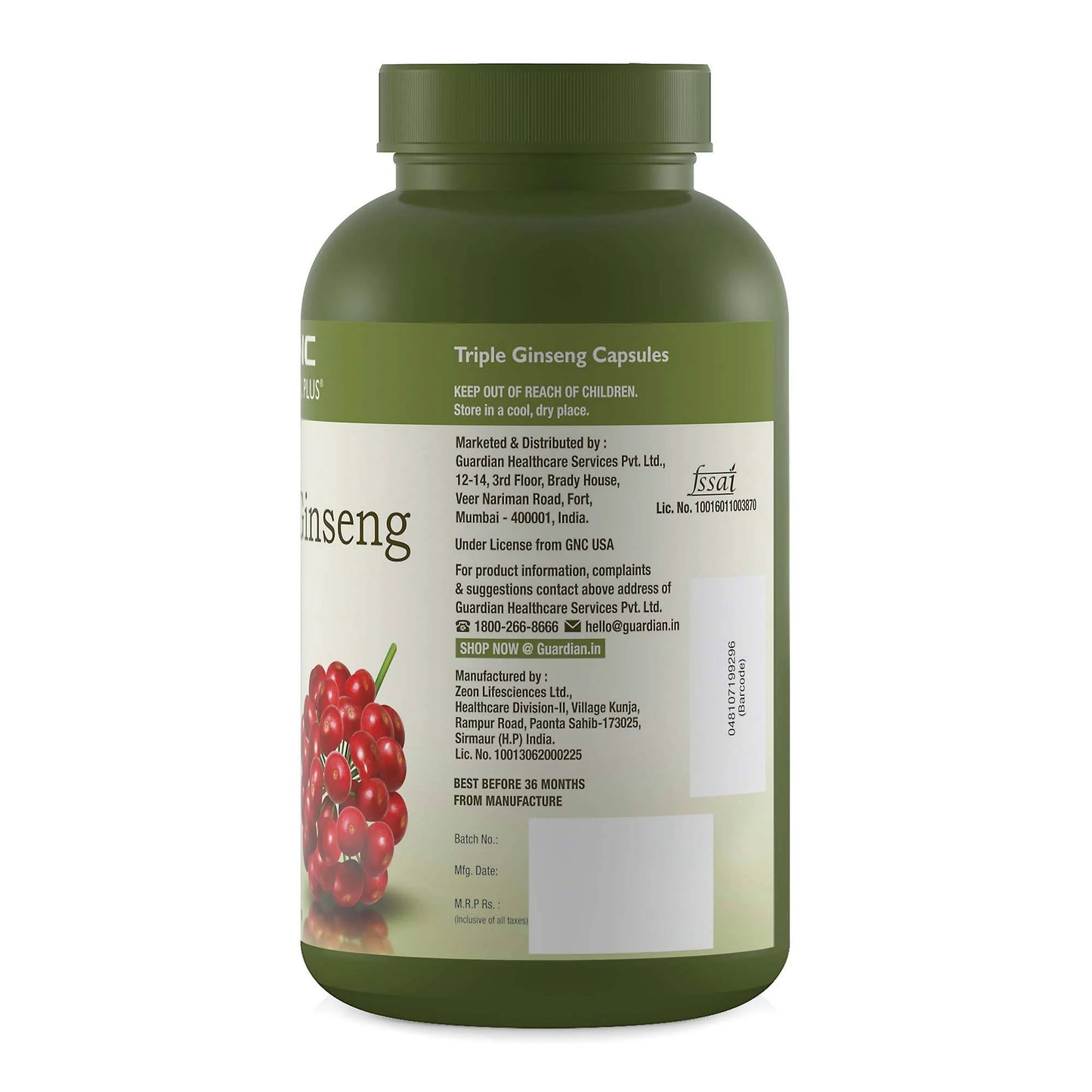 GNC Herbal Plus Triple Ginseng Root - Energy & Vitality