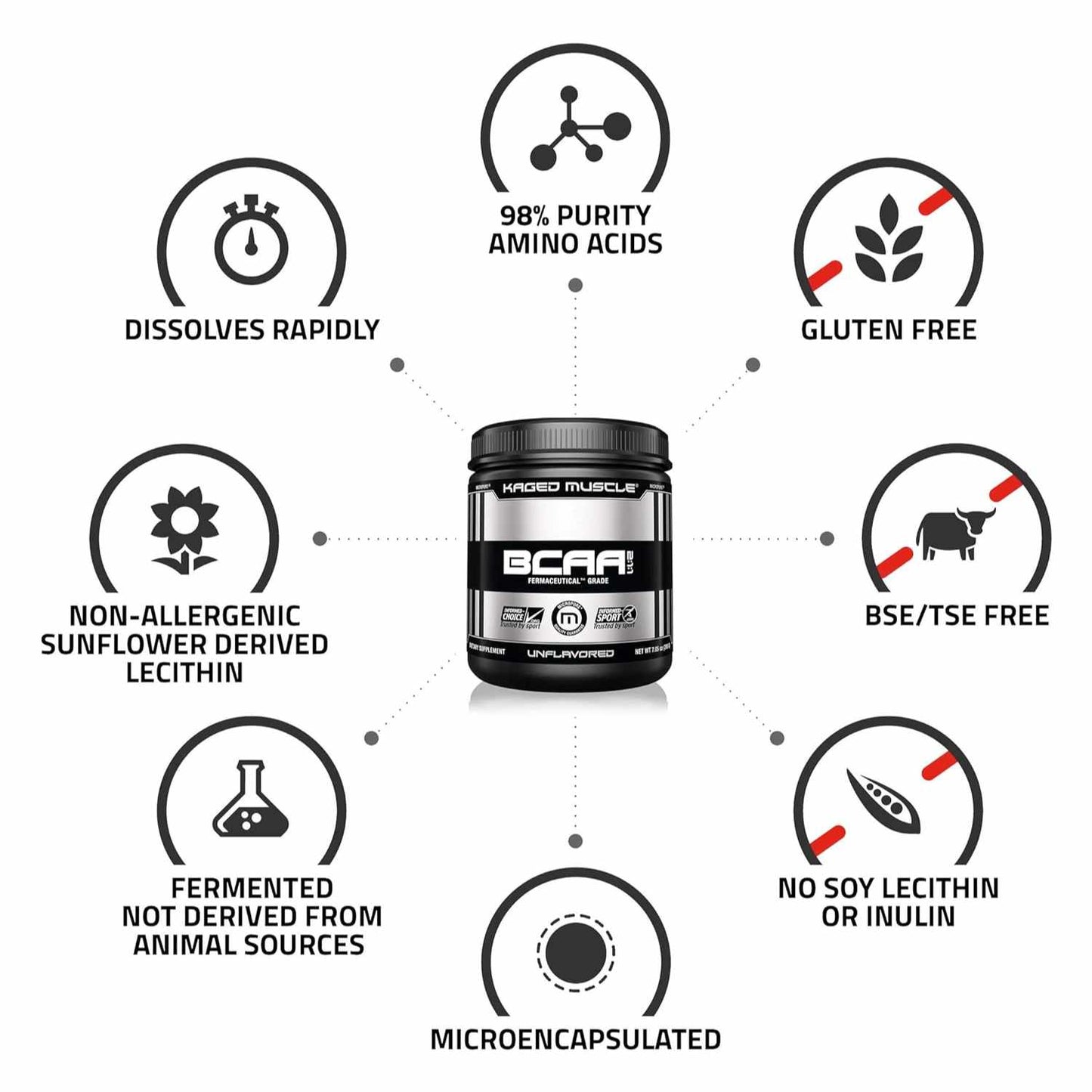 Kaged Muscle BCAA 2:1:1 – Vegan Muscle Recovery Powder
