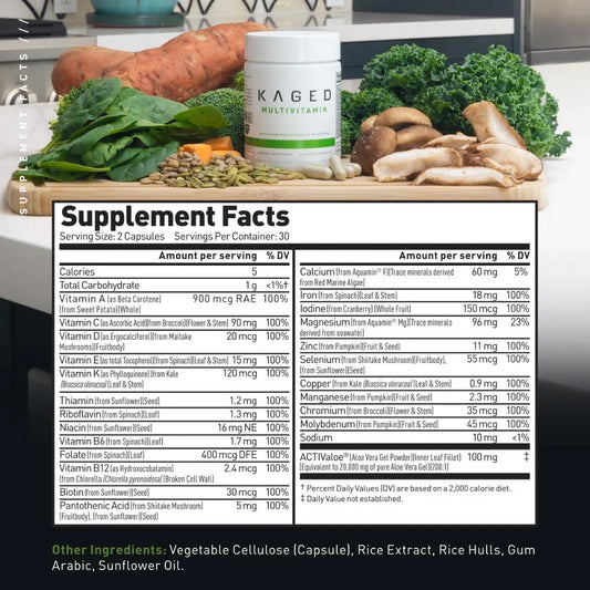 Kaged Muscle Whole Foods Multivitamin | Vitamins C & D