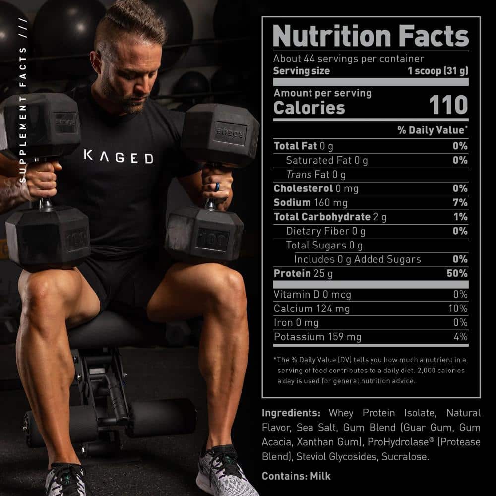 Kaged Muscle Whey Protein Isolate for Lean Muscle