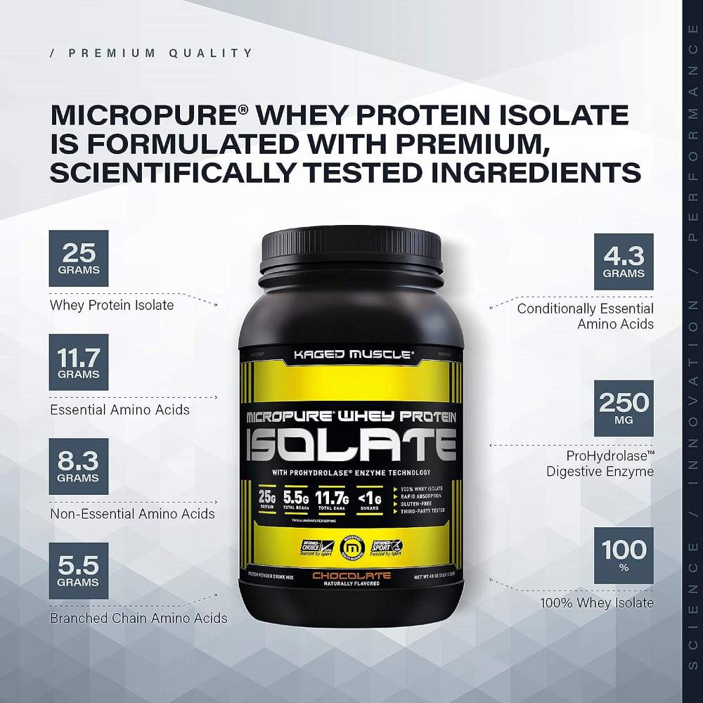 Kaged Muscle Whey Protein Isolate for Lean Muscle