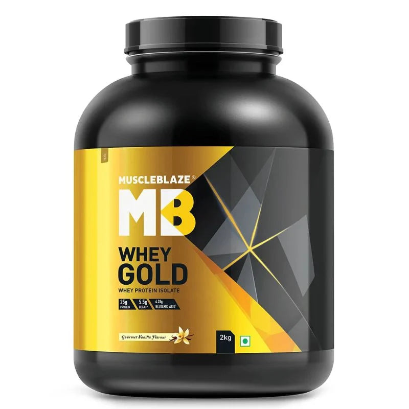 MuscleBlaze Whey Gold - 25g Pure Whey Protein Isolate