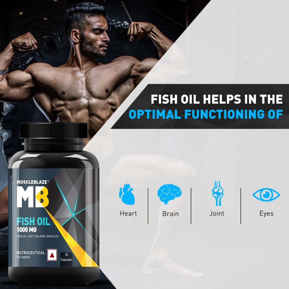 MuscleBlaze Fish Oil 1000mg - Heart & Joint Support