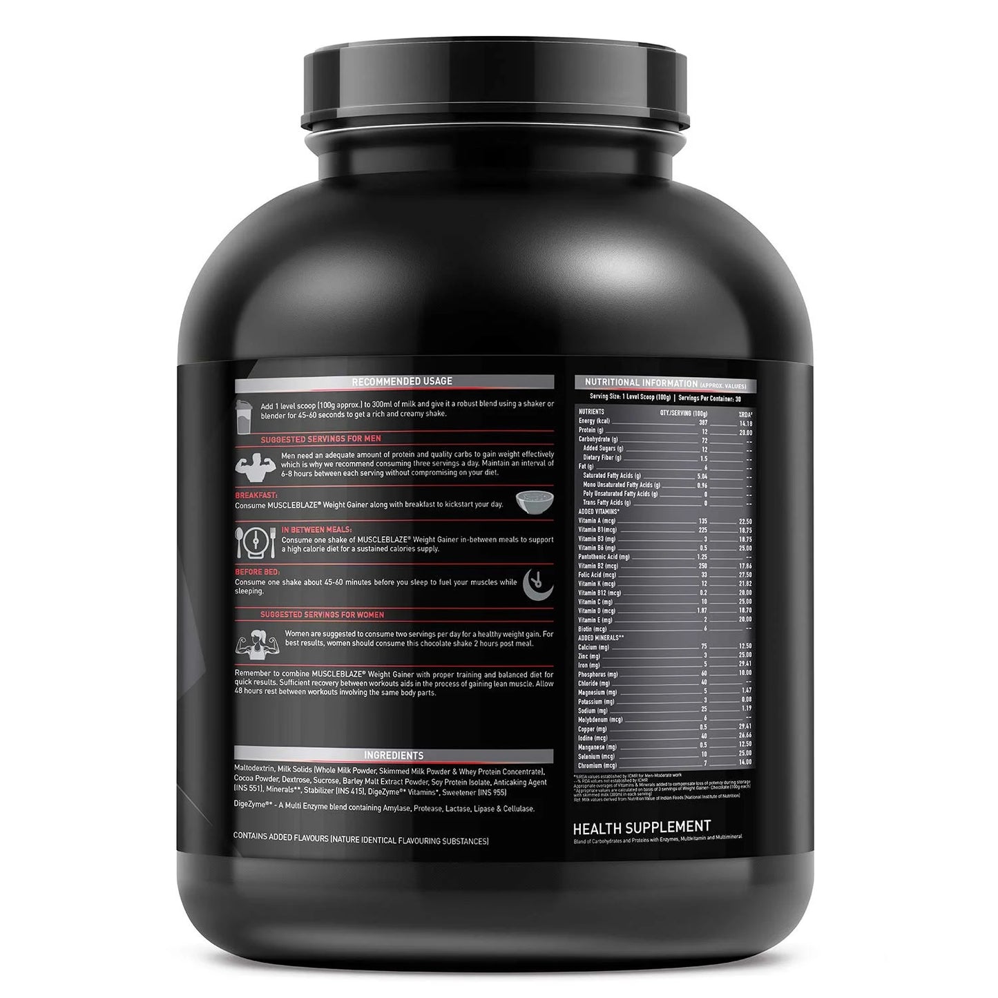MuscleBlaze Weight Gainer with Digezyme | 474 Calories