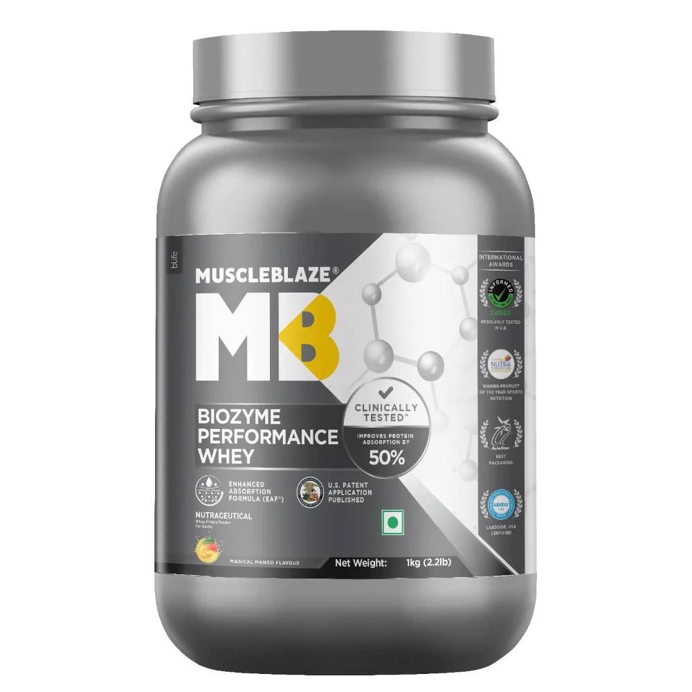 MuscleBlaze Biozyme Performance Whey | Fast Recovery Protein