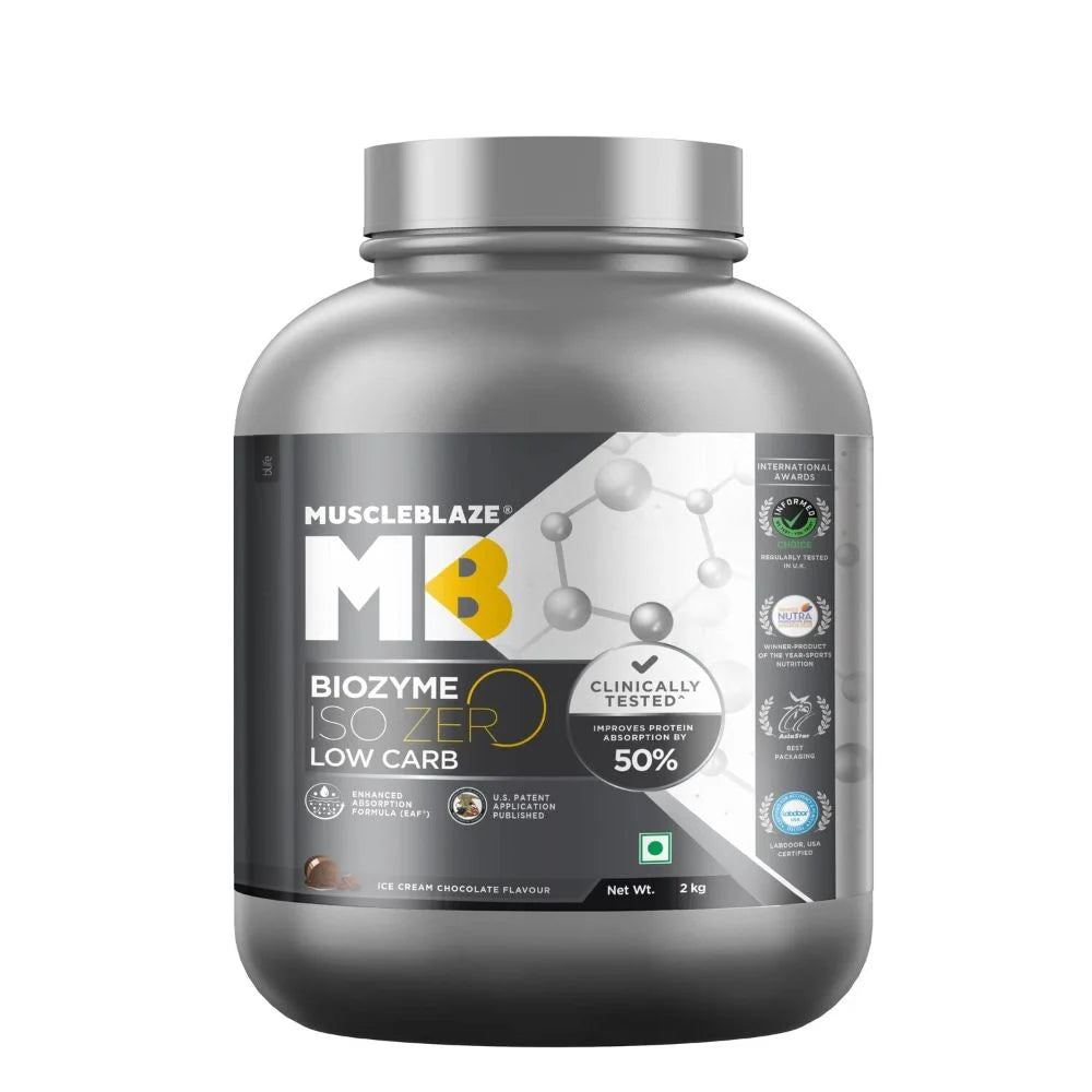 MuscleBlaze Biozyme Iso Zero - Low Carb Whey Isolate