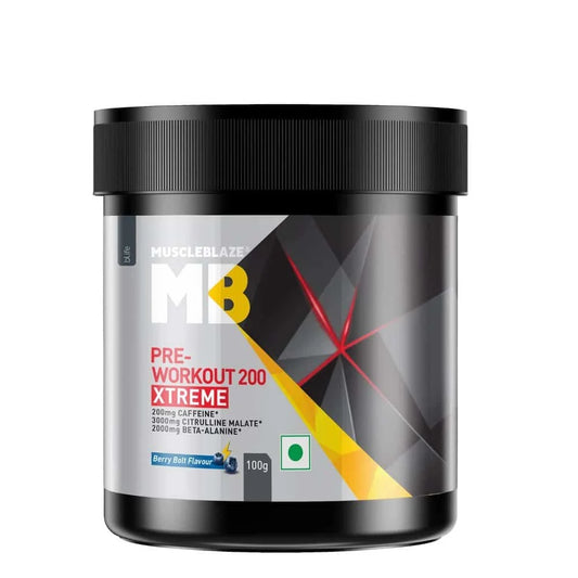 MuscleBlaze Pre Workout 200 Xtreme – Energy & Focus Boost