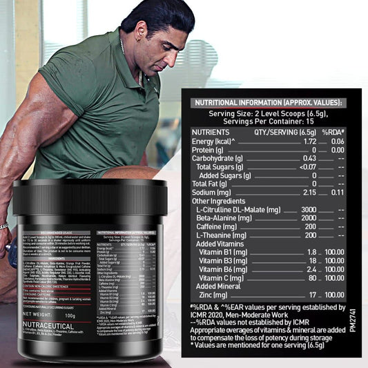 MuscleBlaze Pre Workout 200 Xtreme – Energy & Focus Boost