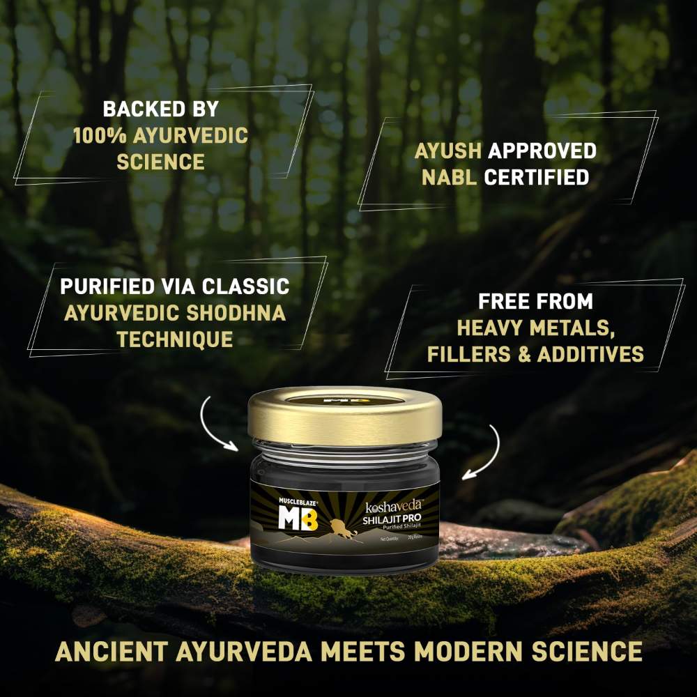 MuscleBlaze Koshaveda Shilajit Pro Resin for Energy