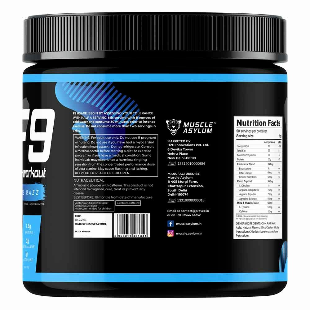 F9 Pre-Workout | Muscle Asylum