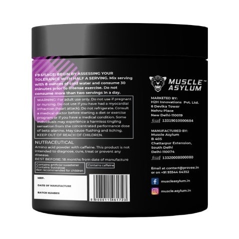 Muscle Asylum F9 Extreme Pre-Workout
