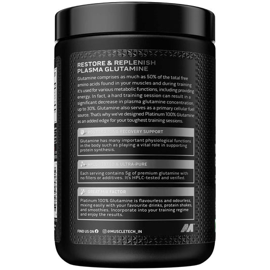 MuscleTech Platinum 100% Glutamine – Pure Recovery Boost