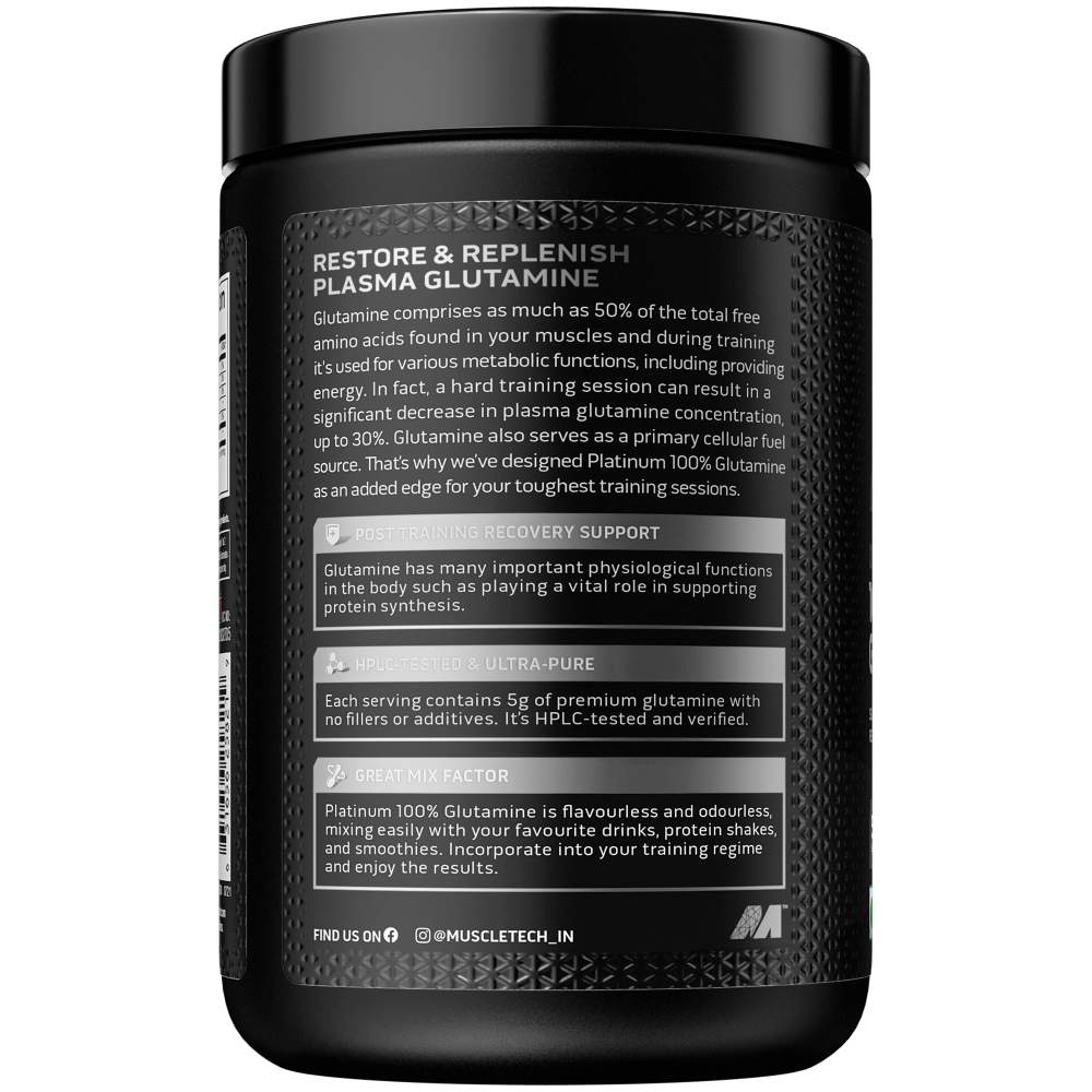 MuscleTech Platinum 100% Glutamine – Pure Recovery Boost