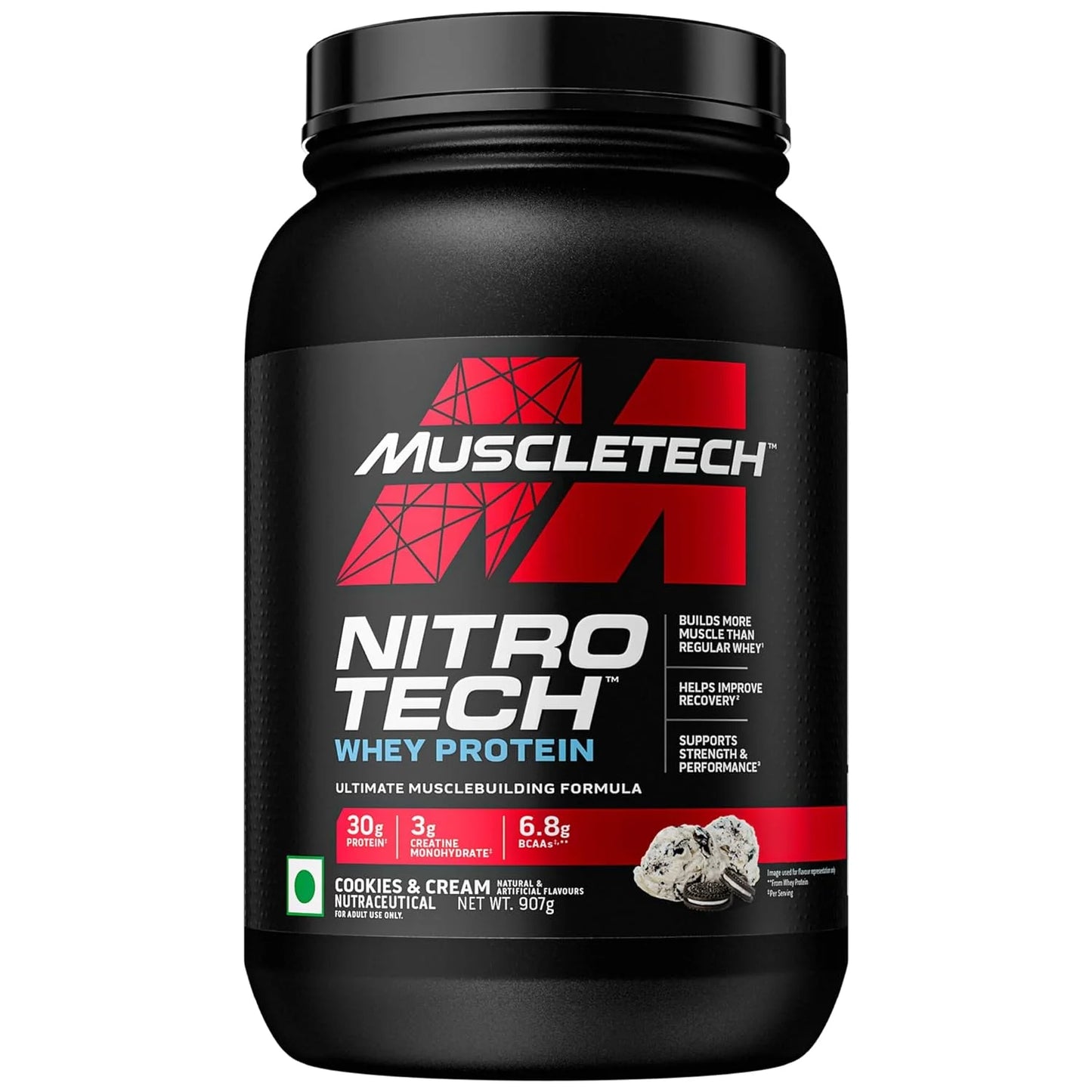MuscleTech NitroTech Whey Protein | 30g Protein & Creatine