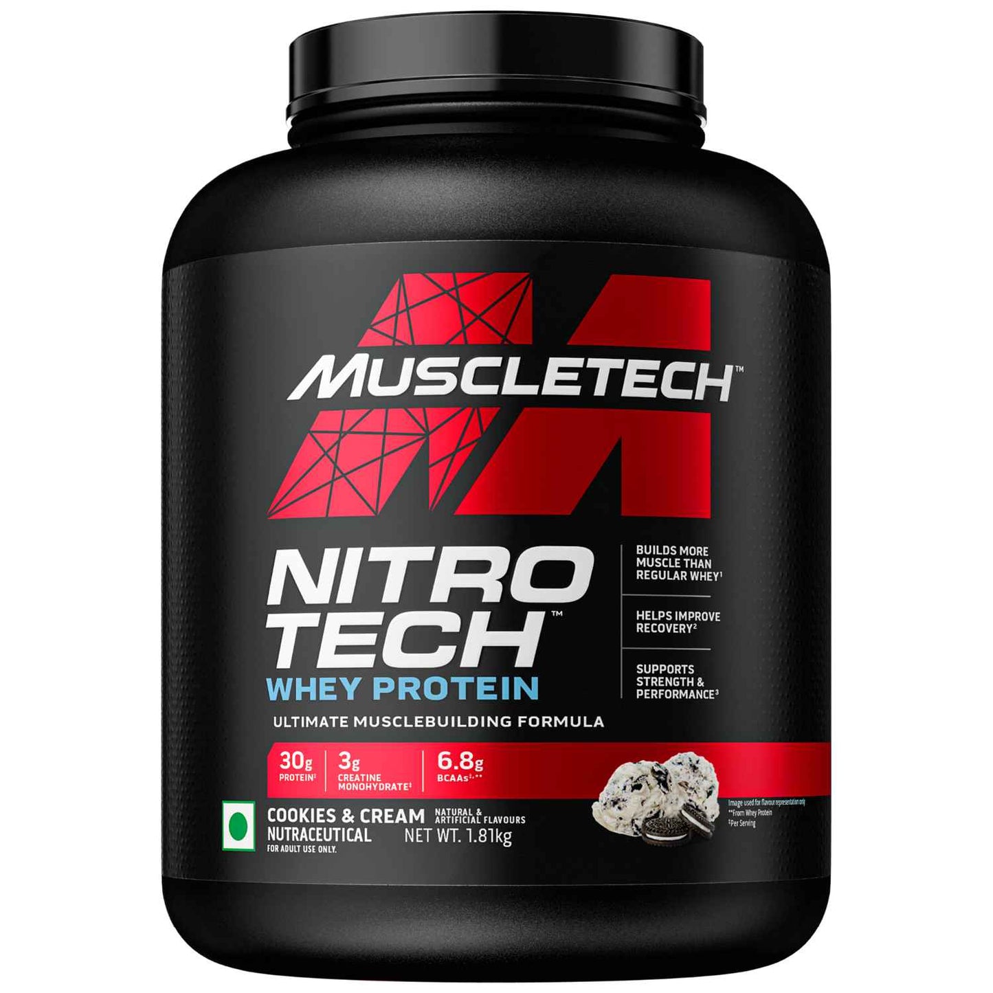 MuscleTech NitroTech Whey Protein | 30g Protein & Creatine