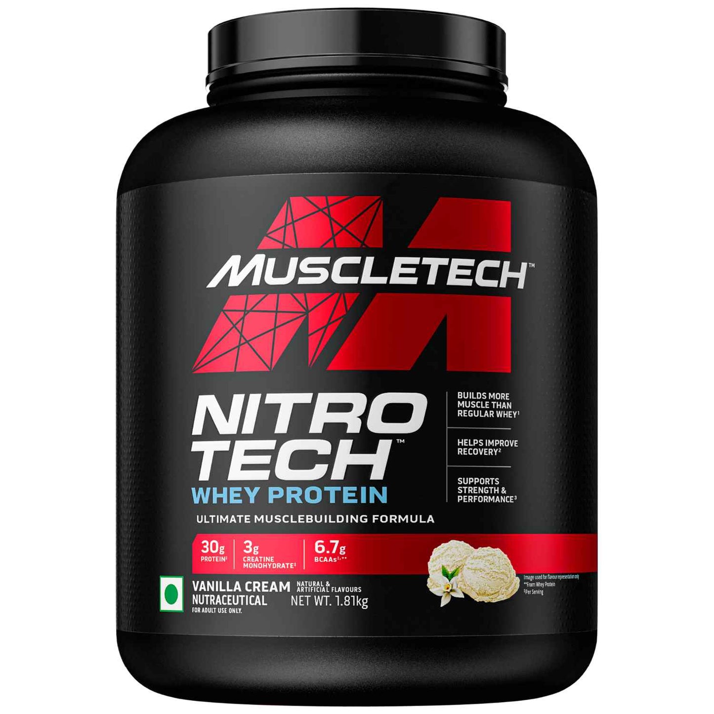 MuscleTech NitroTech Whey Protein | 30g Protein & Creatine