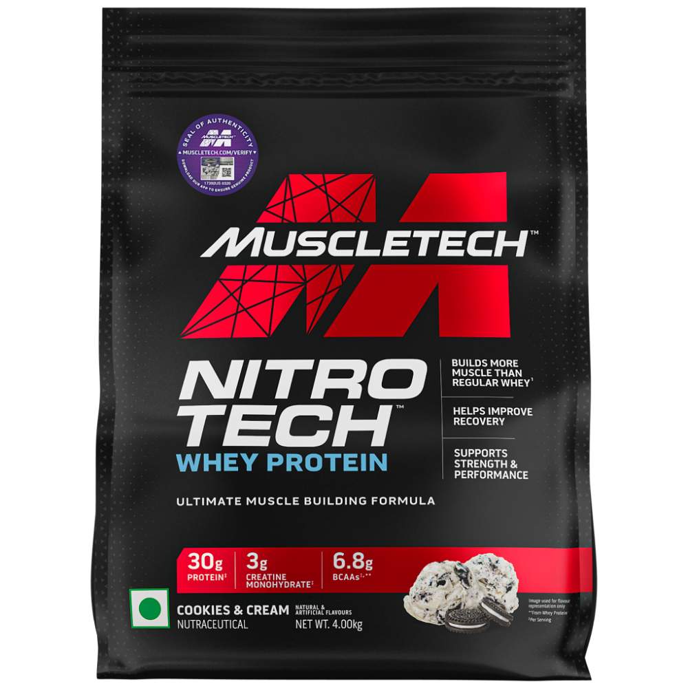 MuscleTech NitroTech Whey Protein | 30g Protein & Creatine