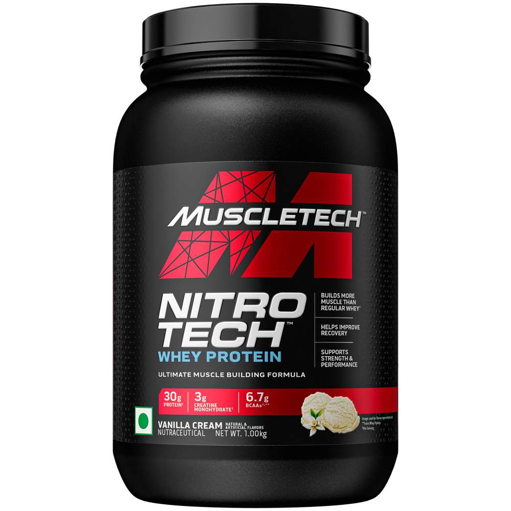 MuscleTech NitroTech Whey Protein | 30g Protein & Creatine