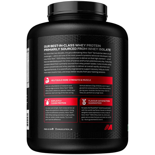 MuscleTech NitroTech 100% Whey Gold - Premium Whey Protein