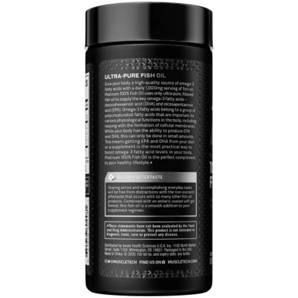 MuscleTech Platinum 100% Fish Oil - Pure Omega-3 Support