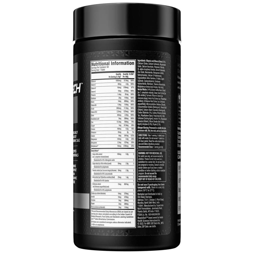 Muscletech Platinum MultiVitamin – Advanced Daily Support