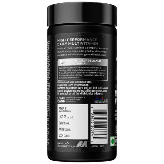 Muscletech Platinum MultiVitamin – Advanced Daily Support