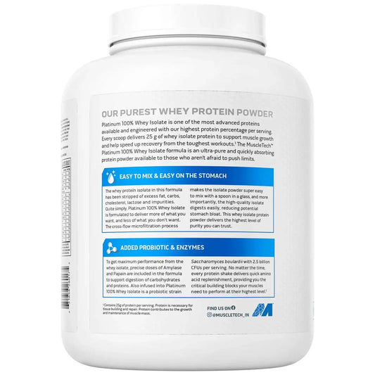 MuscleTech Platinum 100% Whey Isolate Protein Powder
