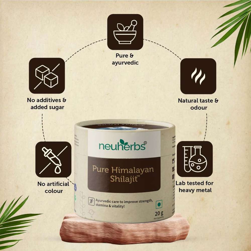 Neuherbs Pure & Original Himalayan Shilajit | Strength & Energy