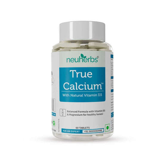 Neuherbs True Calcium Supplement With Plant Based Vitamin D3 & Natural Magnesium