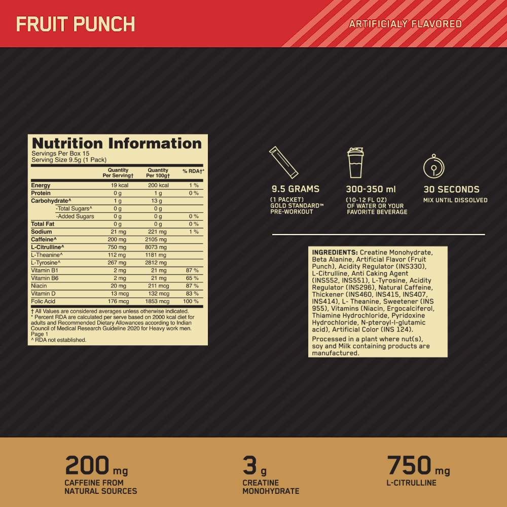 Optimum Nutrition Gold Standard – Pre-Workout Energy Boost