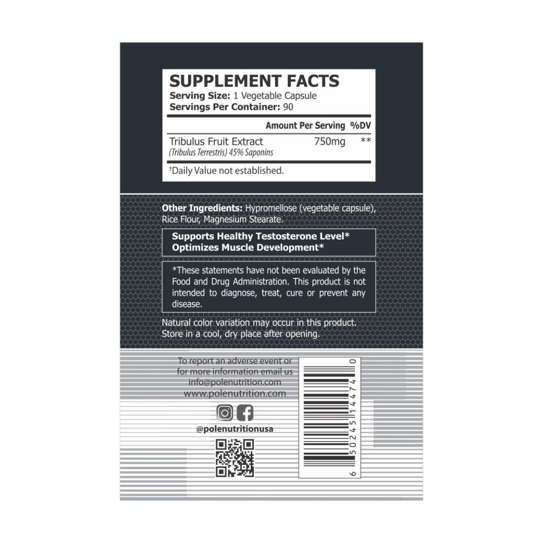 Pole Nutrition Tribulus | Boost Your Vitality Naturally