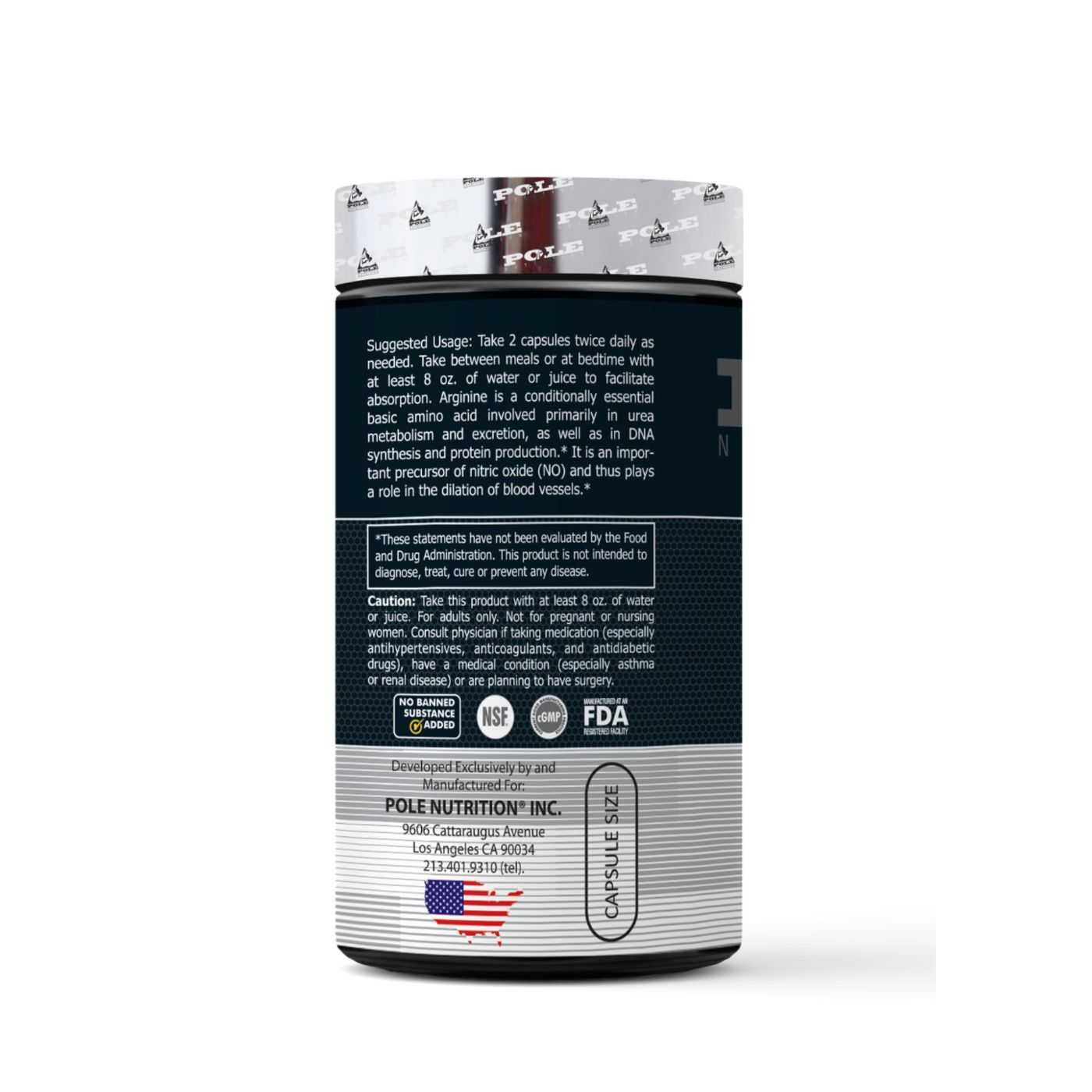 Pole Nutrition L-Arginine 500mg | Boost Muscle & Endurance