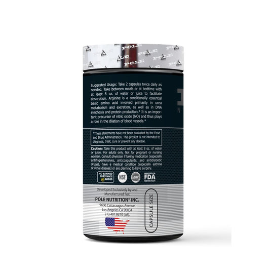 Pole Nutrition L-Arginine 500mg | Boost Muscle & Endurance