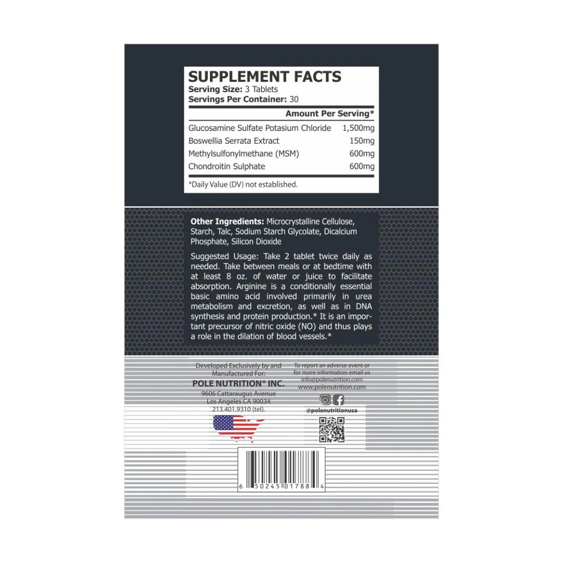 Pole Nutrition Joint Support with Glucosamine & Collagen