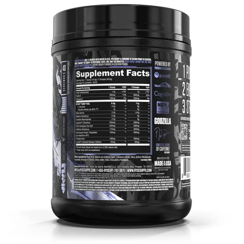 Ryse Godzilla Pre-Workout – Extreme Energy & Pumps