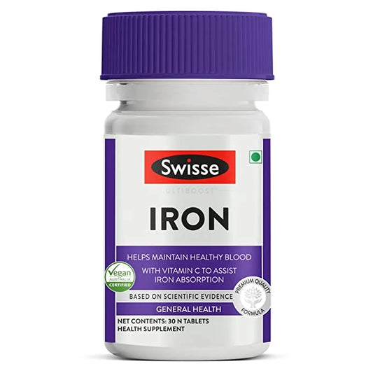 Swisse Ultiboost Iron with Vitamin C & B6 | Energy Boost