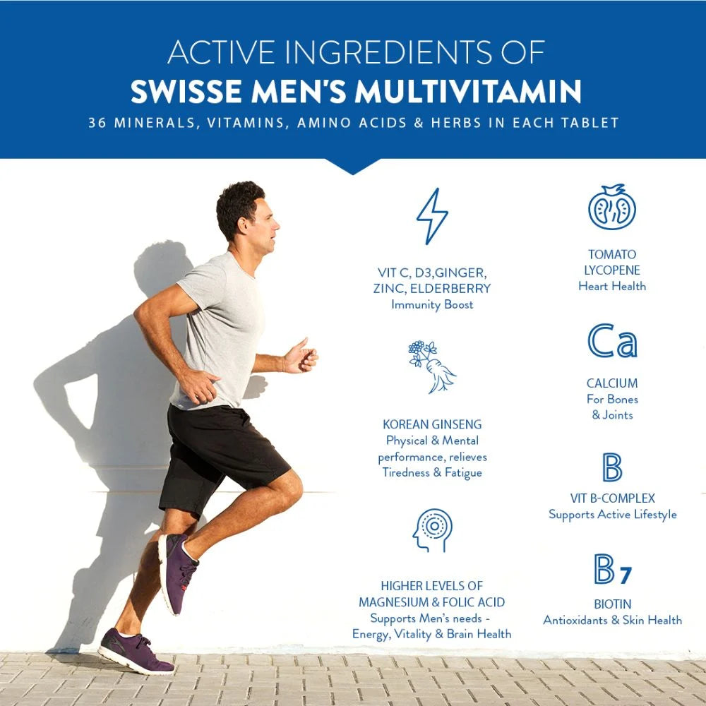 Swisse Ultivite Men’s Multivitamin | Energy & Stamina Boost
